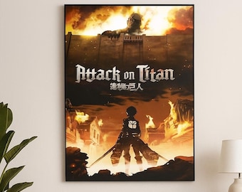 Attack on Titan Wall Art | AOT Poster | AOT Manga Print | AOT Bedroom Decor | Attack on titan Illustration | Digital AOt Artwork Gift