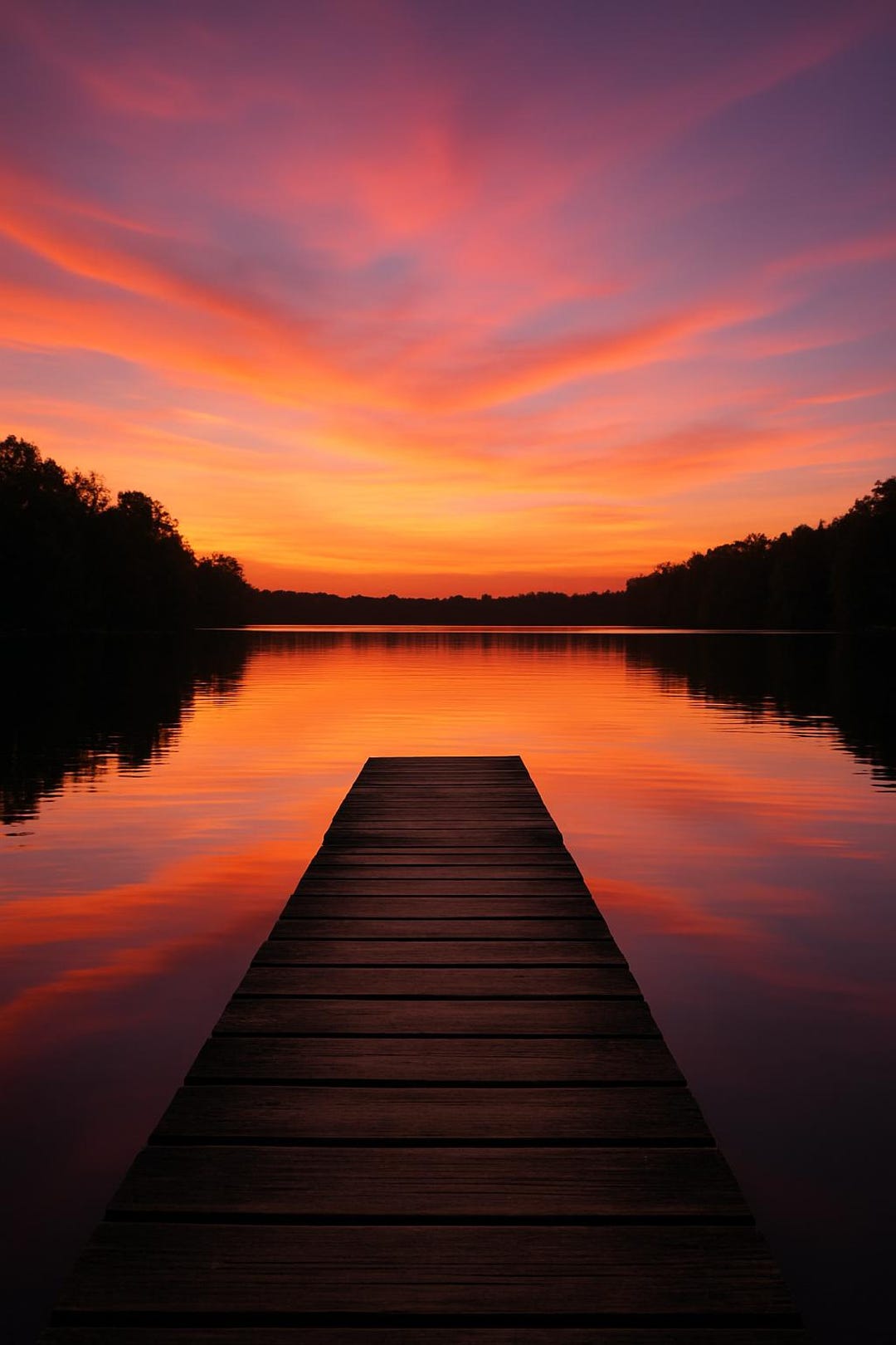 Golden Hour Lake Sunset Print | Tranquil Nature Photography (digital ...