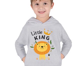 Sudadera con capucha de león para niños pequeños: jersey de polar con bolsillos