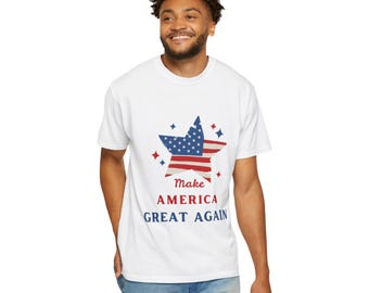 Patriotic Garment-Dyed T-Shirt: American Pride Tee