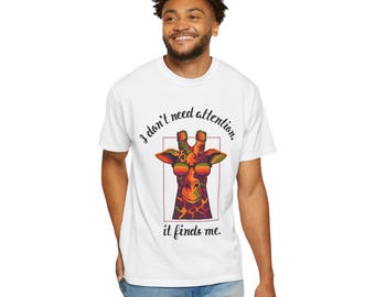 Giraffe Sunglasses Graphic Tee | Funny Animal T-Shirt