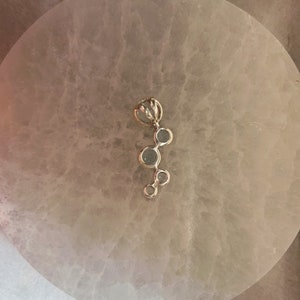 Garnet 5 stone Bubble Pendant, Sterling Silver Jewelry, January Birthstone, Leo image 8