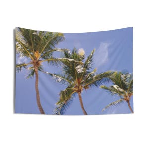 Caribbean Palm Tree Tapestry, Beach Vibes, Home Decor, Wall Art, Bohemian Style, Gift for Nature Lovers