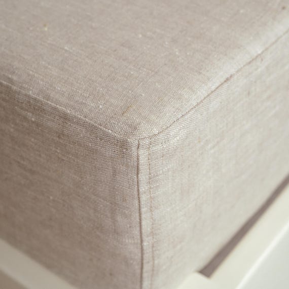 Custom Linen Mattress Cover with Zipper – Twin, Twin XL, Single, Daybed, Futon, Sofa – Durable  Natural 100% Linen Case – Made to Order