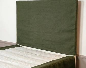 Headboard Slipcover Natural Linen, Custom Made Linen Headboard Cover Upholstery, Foot board Cover, Any size, Twin, Full, Queen, King.