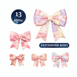 Disegni patchwork di San Valentino con sublimazione / 13 clipart con sfondo trasparente in stile vintage (download digitale)