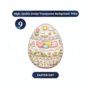 Easter Egg Clipart Set | Whimsical PNG Designs (Digital Download)