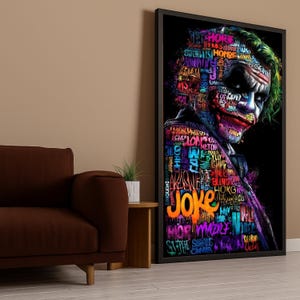 Joker LaraArt Studio Impression sur toile 40 x 30 cm