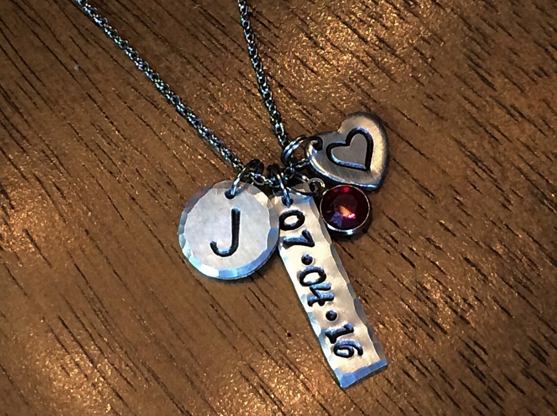 New Baby Charm Necklace Personalized Charm Necklace New Etsy