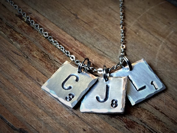 Handmade Wedding Matron of Honor Shower Party Gift Wooden Scrabble Pendant Necklace Charm