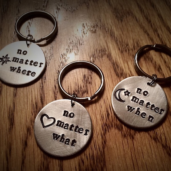 No Matter Where - No Matter When - No Matter What - Best Friends - Husband and Wife - Sister Bff - Gifts for Him & Her - KEY CHAIN - KEYRING