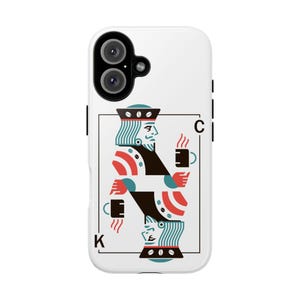 Phone Cases, King and Queen Coffee Design, Gift for Coffee Lovers, Couple Cases, Matching Cases, Tough Protective Covers