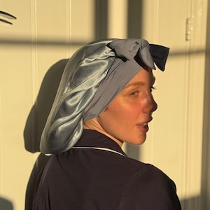 100% Mulberry Charmeuse Silk Hair Bonnet || Double Layered Sleep Cap for Night