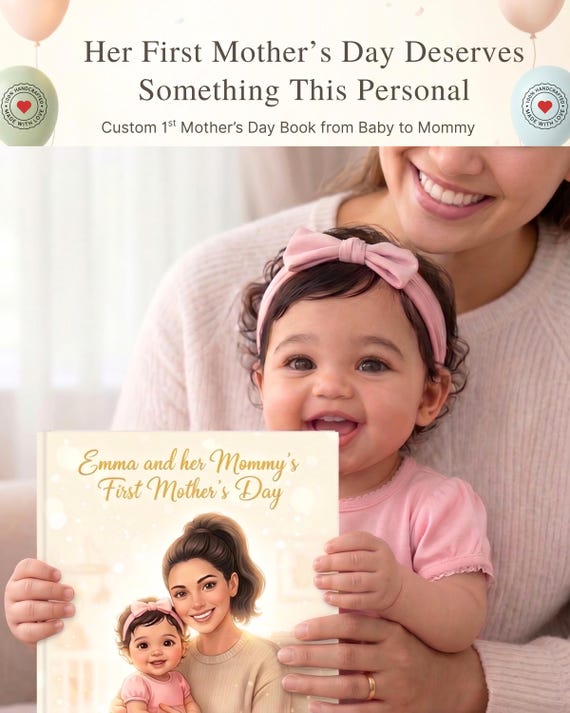 Personalized Mother’s Day Book | First Mother’s Day Gift from Baby Custom Mommy and Me Story | Gift for Mom from Child
