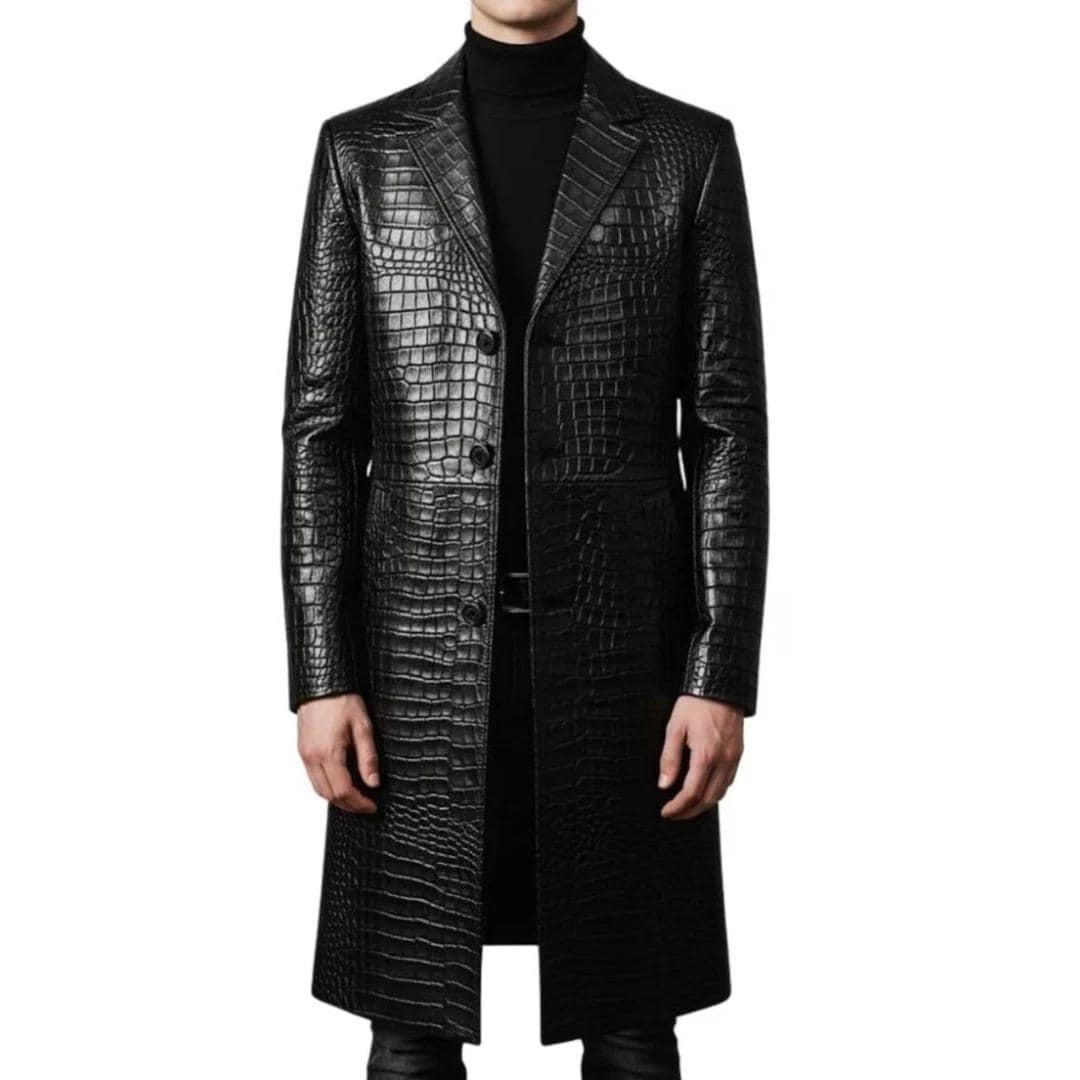 Crocodile leather trench coat - Etsy 日本
