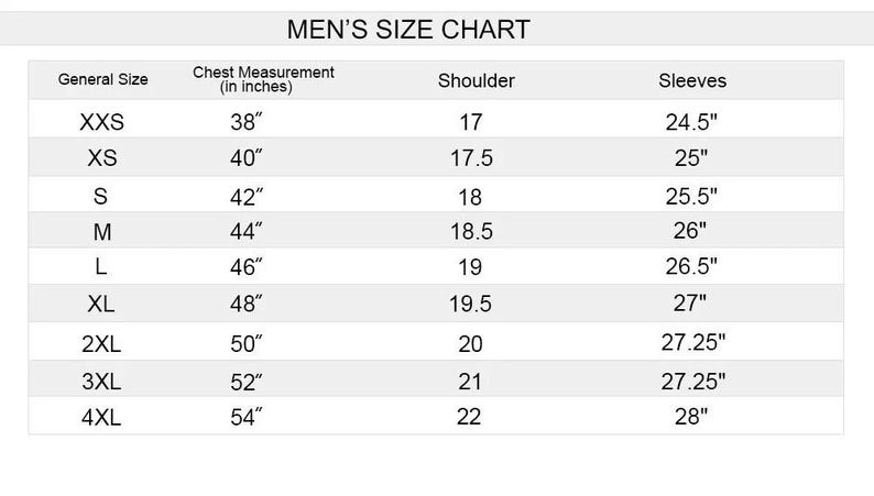The second image features the detailed size chart for the Men’s Crocodile Leather Jacket, allowing buyers to select the right fit with ease. The chart ensures accurate body measurement matching, reducing size issues and helping customers find their ideal jacket. Whether buying for biker wear, exotic luxury fashion, or a statement wardrobe piece, this chart provides confidence in selecting the correct size for maximum comfort, style, and perfect fit.
