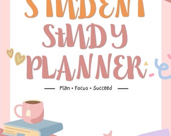 Studenten-Planer PDF | Studium & Organisation | Wöchentlicher Studier-Tracker + Ziele setzen | Sofort Download