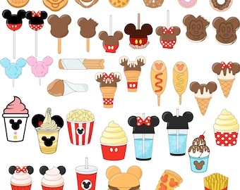 Magical Kingdom Snacks PNG, Vacation Treats Clipart (Digital Download)