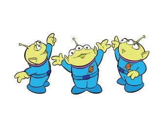 Imágenes prediseñadas PNG de alienígenas de Toy Story • Alienígena de tres ojos para sublimación (descarga digital)