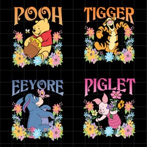 Winnie The Pooh Bundle , Winnie The Pooh Sublimation, Family Trip Png, Vacay Mode Png ,Eeyore Png, Piglet Png, Tiger Png,