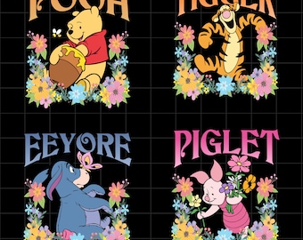 Winnie The Pooh Bundle , Winnie The Pooh Sublimation, Family Trip Png, Vacay Mode Png ,Eeyore Png, Piglet Png, Tiger Png,