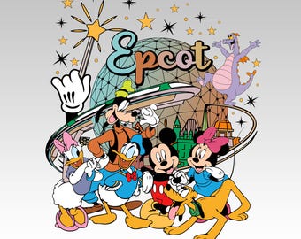 Disneyland Epcot Micky und Freunde PNG (Digital Download)
