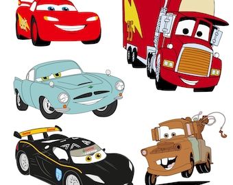 Cars McQueen Watercolor Clipart Bundle (Digital Download)