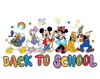 ディズニーの新学期PNG、ミッキー、ミニー、ドナルド、デイジー
