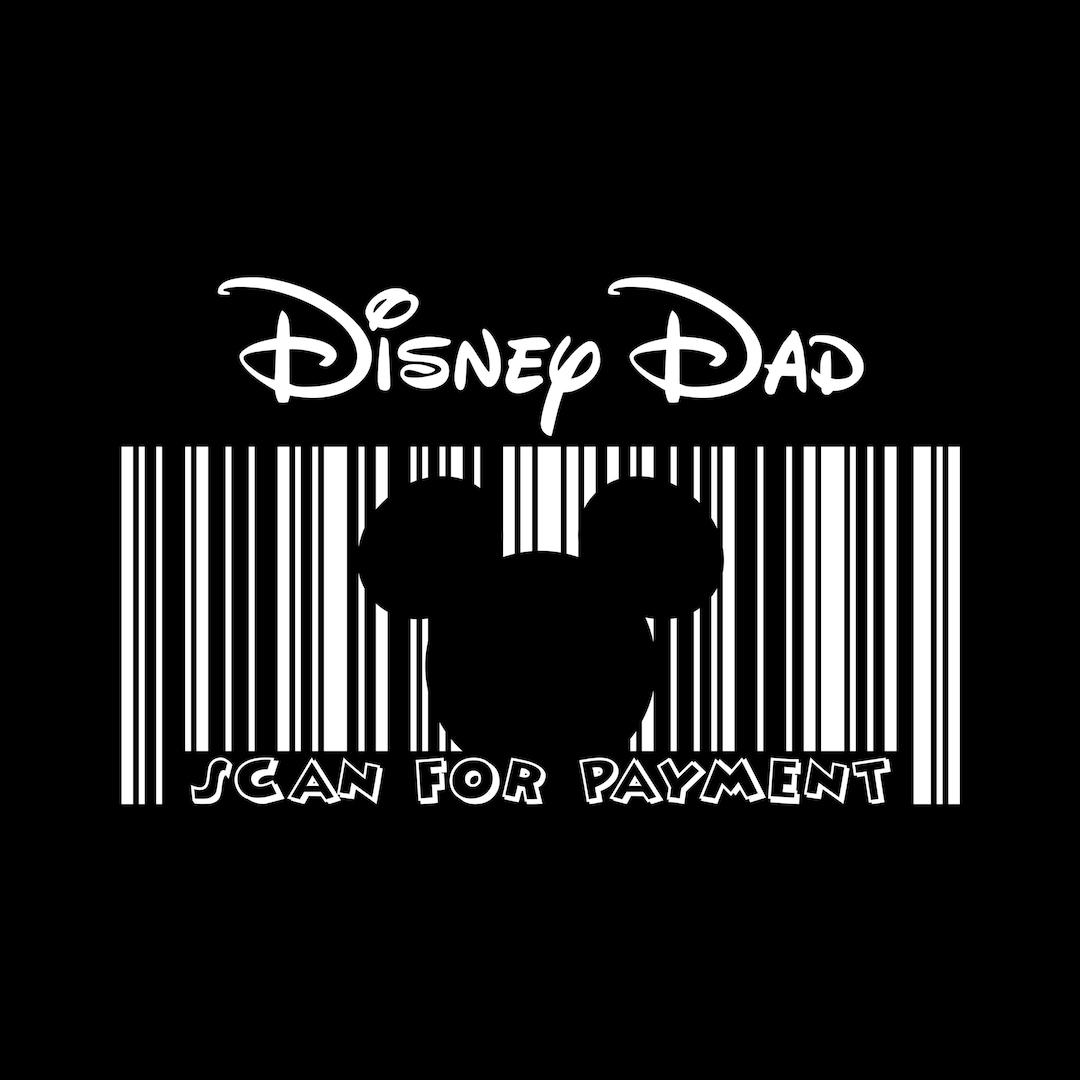 Disney Dad PNG • Scan for Payment Barcode Clipart • Father’s Day ...