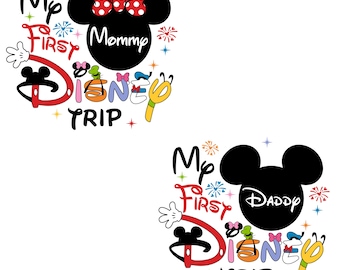 My First Disney Trip PNG Bundle, Family Vacation (Digital Download)