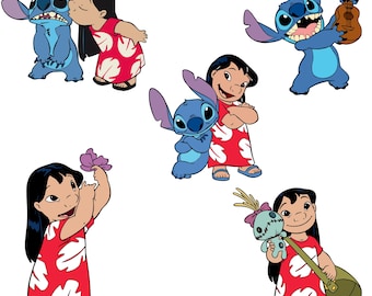 Lilo and Stitch PNG Clipart Bundle (Digital Download)