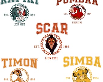 Megapack de imágenes PNG de personajes de El Rey León (Descarga digital)
