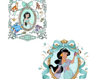 Prinzessin Jasmin PNG Bundle, Disney Charakter Clipart (digitaler Download)