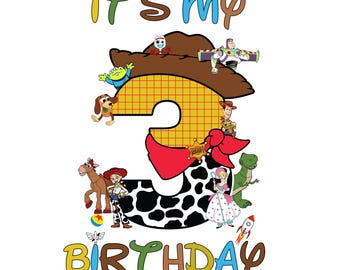 Custom Toy Story 3rd Birthday Png , Toy Story Birthday Party Digital Download, Toy Story Matching Png, Toy Story Of The Birthday Boy