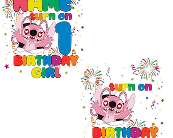 Disney Stitch Geburtstagskind PNG, Cartoon T-Shirt-Design (Digitaler Download)
