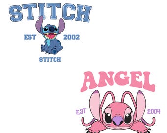 Angel and Stitch Bundle PNG ,  Ohana Clipart Bundle (Digital Download)