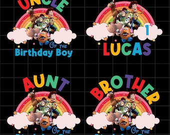 Toy Story Birthday Family Png, Matching Shirts Graphic (Digital Download)