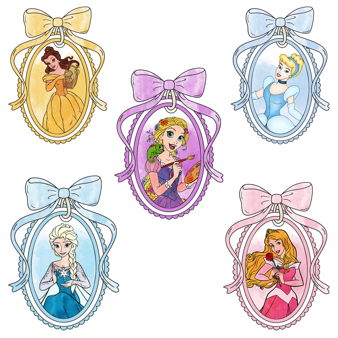 Princess Bow PNG Bundle, Cartoon Clipart (digital Download) - Etsy