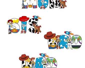 Toy Story Family PNG Bundle • Mom, Dad, Sis, Bro Clipart (Digital Download)