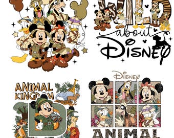 Disney Safari PNG Pack, Mickey and Friends (Digital Download)