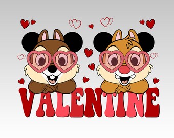 Chip and Dale Valentine png, Double Trouble png, Disney Couple png, Disney Family png, Disney Vacation png, Sibling png, Brother png