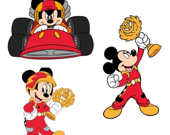 Roadster Racers Png Bundle,Mouse And Friends Roadster Racers PNG,  Designs Easy to use, Cartoon Characters, Layered Png by colors