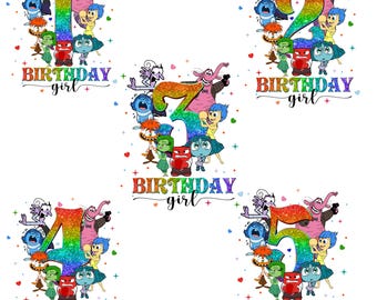 Inside Out Birthday Girl PNG Bundle (pobranie cyfrowe)