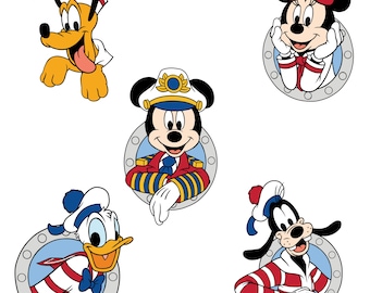 Mouse and Friends Cruise Family PNG Bundle (Digital Download)