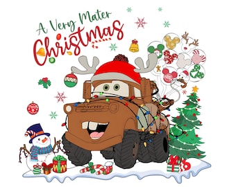 Retro Merry Christmas Cars PNG,   Trendy Shirt Design (Digital Download)