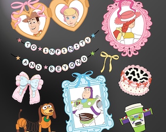 Toy Story Coquette Bow PNG, Disney Movie Characters (Digital Download)