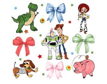 Coquette Bows Toy Story PNG, Viaggio di vacanza in famiglia (download digitale)