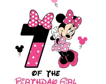 Festa di compleanno per il settimo compleanno, Minnie Birthday Girl, Bundle Birthday Girl Family png, Minnie Mouse Png, Oh Twodles Family Members