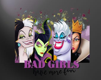 Villains Wicked PNG, Bad Girls Halloween Design (Digital Download)