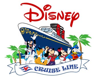 Disney Cruise Characters PNG, Family Vacation Design (Digital Download)